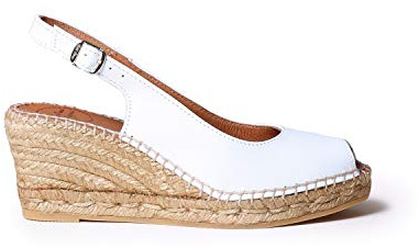 Women's leather espadrille - CROACIA - White, 39 EU