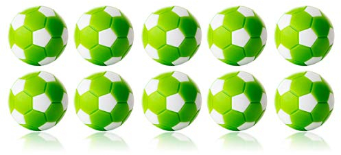 Robertson Kickerball Winspeed 35 mm 10er Set grün-weiß, farbecht, Abriebfest und langlebig, für Tischfußball und Tischkicker