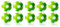 Robertson Kickerball Winspeed 35 mm 10er Set grün-weiß, farbecht, Abriebfest und langlebig, für Tischfußball und Tischkicker