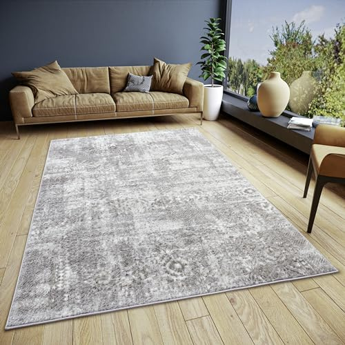 HANSE Home Style Vintage matta – orientalisk kort lugg vardagsrumsmatta, i vintageutseende, orientalisk matta, löpare för sovrum, matsal, vardagsrum, hall – grå beige, 160 x 235 cm