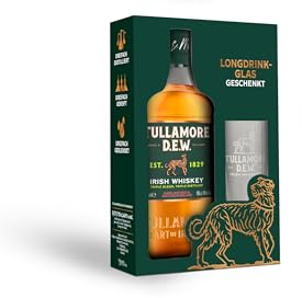 Tullamore Dew Irish Whiskey, 70cl – limitiertes Geschenkset mit Longdrinkglas