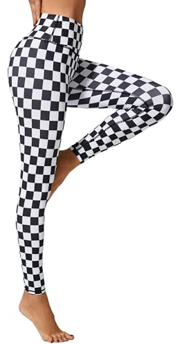 FLYILY Långa Sportleggings för Kvinnor Löpning Tights Hög Midja Stretch Fitness Yogabyxor