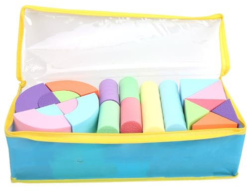 ZASCHMOY Eva Schiuma di Costruzioni per Bambini | Giocattoli per la Costruzione di Impilazioni Multicolori Educative | Blocchi Morbidi, Leggeri, Facili da Drittare, Interni/esterni