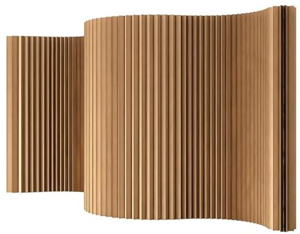 Biombo Plegable Retráctil, Separador De Ambientes De Papel, Separador De Ambientes Plegable, para Separación De Habitaciones, para Oficina En El Hogar(Brown,1x1.5m/3.3x4.9ft)