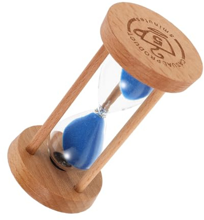 FRCOLOR Minuterie Sablier Bois pour Brossage Dents Garçon Fille Timer Chronométrage Ludique Minuteur Décoratif Salle De Bain Bois Naturel