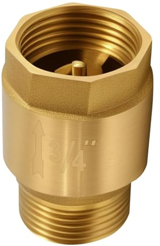 Rückschlagventil 3/4 Zoll Messing, Rückflussverhinderer mit Innen und Außengewinde, Rückschlagventil für Waschmaschine AEG, Rückstauklappe für Schwengelpumpe Ersatzteile Gardena Entwässerungsventil