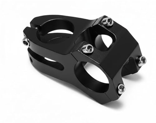 leruiyezs Vástago de Manillar de Bicicleta 31,8mm,Aleación de Aluminio 45mm,Corto Anticorrosión,para MTB,Carretera BMX,Ciclismo,Mejora Control y Maniobrabilidad,Uso Diario y Ruta,Potencias MTB,Negro