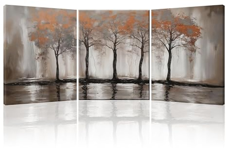 Piy Painting Set De 3 Natural Grande Impresiones sobre lienzo, Paisajes Árboles Laminas decorativas, Cuadros Decoracion Salon, Posters Para pared Sala Dormitorio Cocina Baño Pasillo 30x40 cm