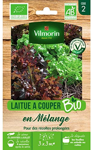 Vilmorin Sachet graines Laitues à Couper en Mélange Bio - Lactuca Sativa