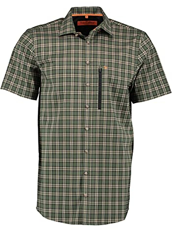 TOM COLLINS Herren Hemd Kurzarm Jagdhemd Vuikos, Größe:41/42, Farbe:Oliv