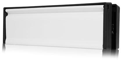 Xfort MailPlate 12.24 Letterplate White, Premium Draught Proof Postal Letterbox, Telescopic Sleeved Letter Box For uPVC Doors With 20-40mm Door Thickness.