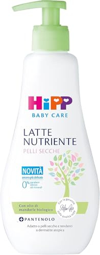 HiPP - Baby Care - Latte Nutriente per Bambini, Nutre e Idrata la Pelle in Profondità, per Pelli Secche e Sensibili, Con Olio di Mandorle Bio e Pantenolo, 1 Flacone da 300 ml
