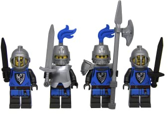 LEGO Cavalieri Minifigure 4 Figure Cavalieri Falco Black Falcon Knights (Cavaliere 2)