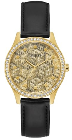 GUESS Damenuhr G Gloss Schwarz/Goldfarben GW0608L2