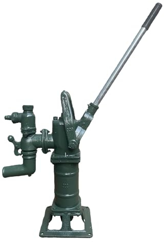Schwengelpumpe Handkrugpumpe für Tiefes Brunnenwasser, Handgeführte Manuelle Pumpe für Die Bewässerung von Außenhöfen, Gärten und Bauernhöfen, Altmodische Krughandpumpe, Einfache Installation(Bronze)