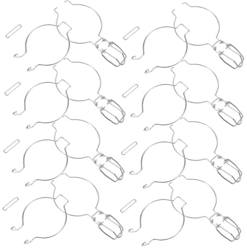 Mikinona 10 hebillas de cierre para tarros de conservas, anillo de hebilla de metal, accesorios para recipientes de cristal, sujetadores de metal, clip de cierre de metal inoxidable