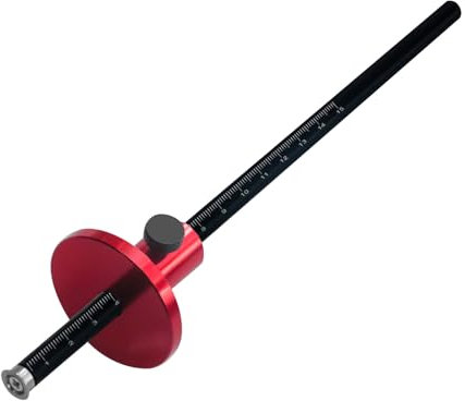 Calibro per Marcatura di Ruote Regolabile, Scale Metriche e in Pollici Strumento per Tracciare Legno in Lega di Alluminio con Manopola Zigrinata per Marcatura della Lavorazione