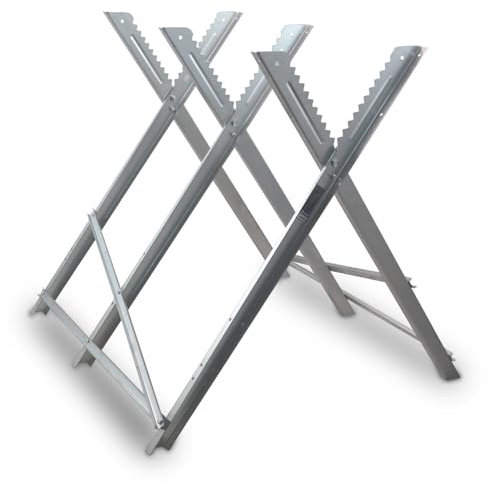 Bituxx Sägebock Arbeitsbock Holzsägebock Holzschneidebock mit Stammhalter Haltezacken Klappbock klappbar Brennholz bis Ø26 cm max.150kg 80x82x82 cm