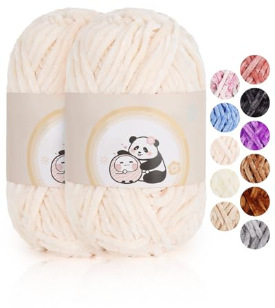 Aeelike Lana soffice calda - 200 g - Filo spesso e morbido - Maglia e uncinetto - Lana velluto per neonati e coperta