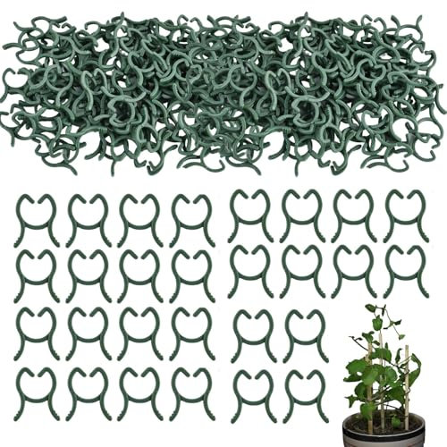 200 clips para plantas trepadoras, clips pequeños para plantas, pequeños para sujetar verduras, frutas, flores, como tomates, pepinos, fácil montaje, ideal para el cultivo profesional del jardín