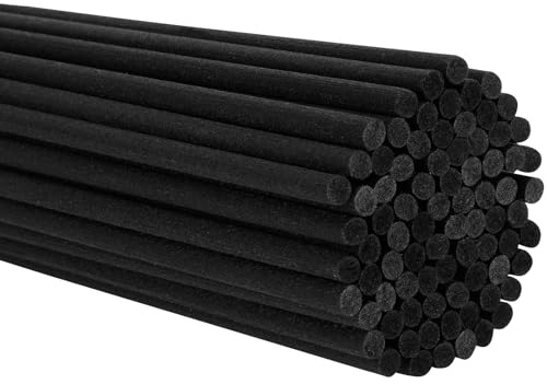 60Pcs Reed Diffuser Sticks,25cm Black Aromatherapy Diffuser Sticks, Rattan Reed Diffuser Sticks,Essential Oil Aromatherapy Scent Refills