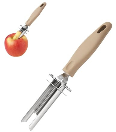 Justerbar frukt- och grönsaksskärare i 6 storlekar – uppgraderat rostfritt stål fröborttagningsverktyg för peppar, tomater, äpplen, pumpor | köksredskap med ergonomisk design