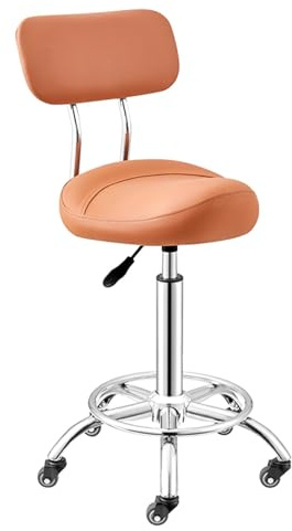 Sgabello da sella regolabile, sedia girevole ergonomica con schienale, regolabile idraulicamente, per adulti e bambini