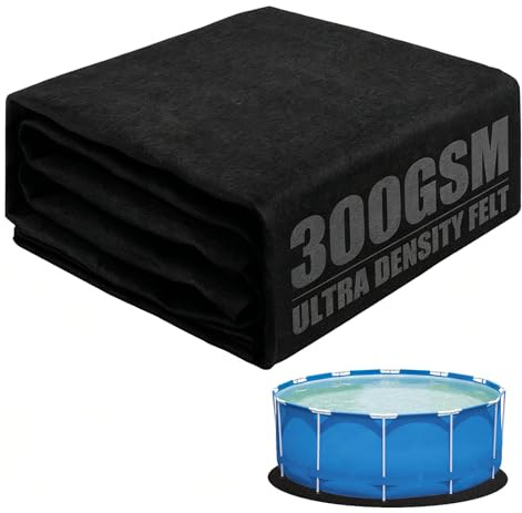 Tapis de Piscine Rond Protection Géotextile Robuste pour Piscine Hors-Sol | Tapis de Sol pour Piscine, Tapis de Sol Tapis sous Piscine Hors Sol De Vie du Liner, Barrière Anti-Mauvaises Herbes