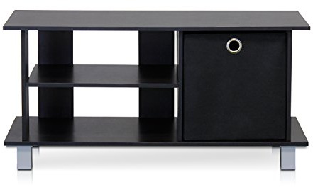 Furinno SIMPLISTIC TV Stand, Entertainment Center, TV Console for TV up to 33 Inch with Bin Drawers, for Living Room, Bedroom, Espresso
