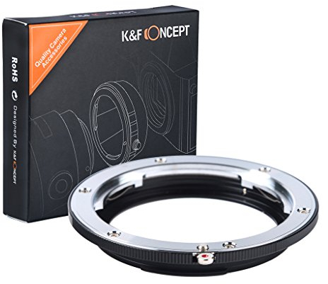 K&F Concept Adaptador de Objetivo L/R-EOS, Anillo Adaptador de Montura Lente Compatible con Objetivos Leica R Series a Cuerpo deCámara Canon EF EF-S EOS Mount, Anillo Adaptador Manual Lens