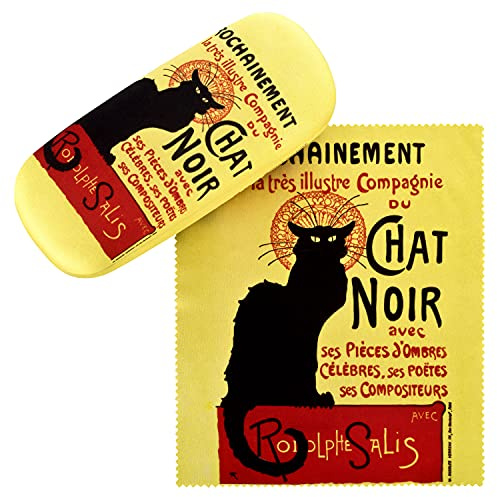 VON LILIENFELD Estuche Gafas Chat Noir Gato Funda Ligeramente Estable Colorido Regalo Mujer Arte