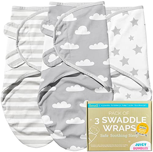 Pucksack Baby 3-6 Monate - 3er Set Pucktuch 0-3 Monate - Babydecke Baumwolle 100% - Unerlässliche Baby Erstausstattung als Baby Decke Neugeborenen Mädchen und Jungen