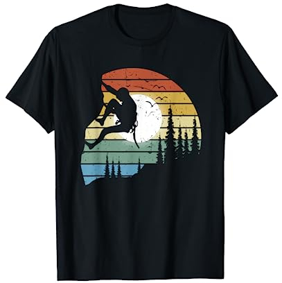 Vintage Climbing Alpinisme Bouldering Grimpeur Escalade T-Shirt