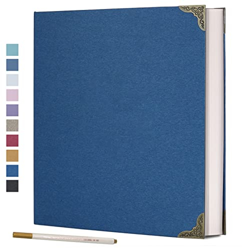 Vienrose Photo Album Self Adhesive 60 Pages Hardcover with DIY Scrapbooking Kit 3 Rings Paper Scrapbook for Lover Friends Kids Anniversary Wedding Gift