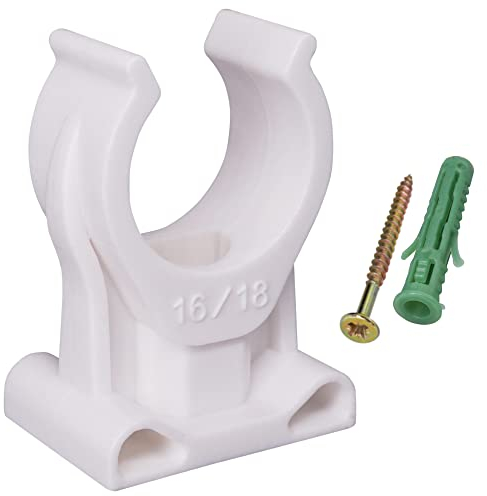 SKIR'CO Lot de 10 colliers de serrage blancs en plastique pour tuyaux de 16 à 18 mm