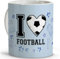LolaPix Tasse de football. Entraînement de football. Cadeaux pour sportifs. Mugs originaux à offrir. Tasse en céramique de 330 ml. Football