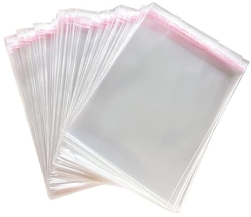 Zydiwo 300pcs Bolsas de Celofán Transparentes OPP Bolsa Autoadhesiva Bolsa Plastico de Regalo Bolsa Embalaje Transparente para Galletas Dulces Chocolate Caramelo Bocadillos (14 * 22cm)