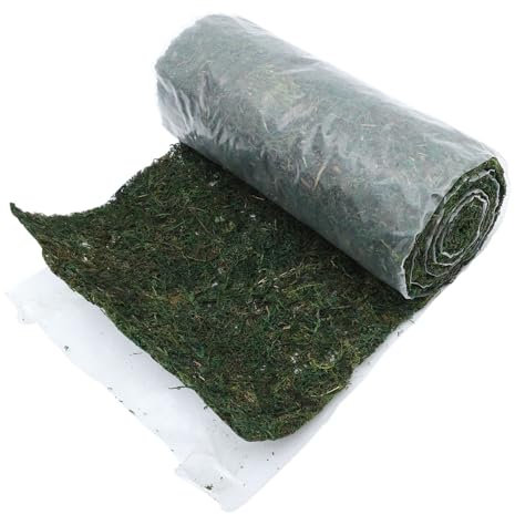 Parliky Artificial Moss Turf Mat 30cm x 180cm Fake Moss for Micro Landscape Decoration Indoor Outdoor Mini Garden Accessory Random Bottom Style
