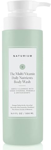 Naturium The Multi-Vitamin Daily Nutrients Body Wash, Hydrating Cleanser | 16.9 FL OZ / 500 ML