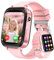kaacly Reloj Inteligente Niño 4G con GPS Videollamadas HD Chat Familiar SOS Teléfono,IP68 Resistente al Agua, Smartwatch Regalos para Niños Niñas 6-13 años