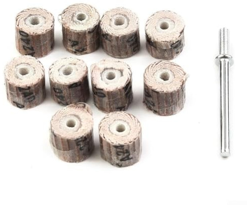 Mole lamellari di grado professionale, set di 10, grana 80600 per lavori di precisione (grana 180)