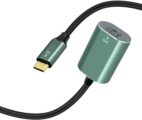 Duttek Cavo convertitore stereo ottico da USB C a Toslink, 0,2 m, unidirezionale USB C maschio a SPDIF femmina, adatto per computer, TV, proiettori, soundbar, amplificatori, DAC e altri