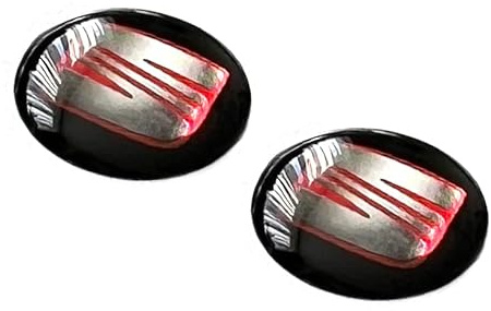 2 stycken klistermärken 10 mm diameter för S.E-A.T-bil bil. För nyckel fjärrkontroll etc. Klistermärken med emblem (10 mm.S.-E.at, 2 st, epoxi)