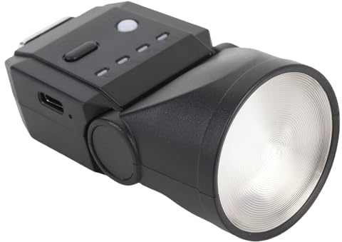 RiToEasysports Flash de Cámara GN8 6500K Micro Linterna de Película Digital, Luz de Relleno Externa con Montaje en Zapata con Flash de Alta Velocidad para Fotografía DSLR y Grabación de Video