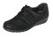 Cushion Walk Women's Ladies Lightweight Black Touch Fastening Low Wedge Shoes, Casual Work Office Comfort Shoes (7 UK, Black)