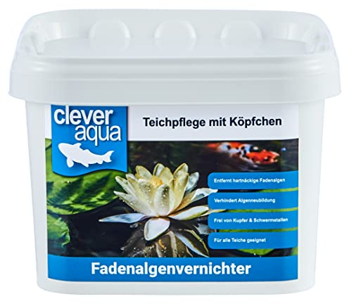CleverAqua Fadenalgenvernichter mit Aktivsauerstoff effektives Algenmittel gegen Fadenalgen im Teich (3000g)