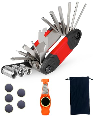 16 In 1 Fahrrad Reparatur Set, 2024 Fahrrad Multitool Faltbares Reparatur Werkzeug Set Reparaturset Fahrrad Werkzeugset Unterwegs Fahrrad Werkzeugset Faltbares für Outdoor,Sport,Camping,Unterweg