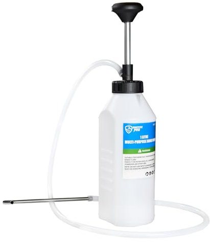 SMOTIVEPRO 1-Liter Mehrzweck-Umfüllpumpe, Ölpumpe Handpumpe für Motoröl, Getriebeöl und Bremsflüssigkeit, Geeignet für Präzises Flüssigkeitsdosieren in Engen Räumen