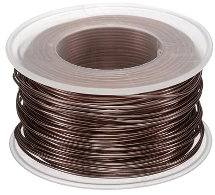 QUARKZMAN Rotolo di Filo Bonsai, Spessore 1mm, Lunghezza 30m, Filo di Alluminio Anodizzato Flessibile per Attrezzi Bonsai, Alberi, Giardino, Orticoltura, Paesaggistica, Marrone