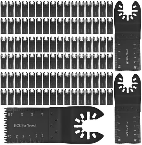 Juego de 100 cuchillas oscilantes universales multiherramienta, cuchillas multiherramienta duraderas de liberación rápida para madera/plástico, accesorios de herramientas oscilantes compatibles con